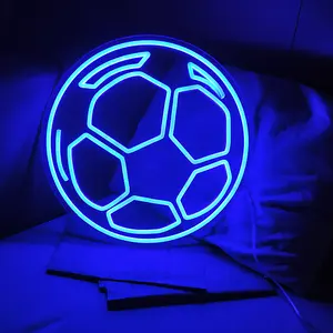 Speciale personalizzato partita di calcio in acrilico segno regalo luce del cucciolo di calcio Logo segno di luce al Neon segno di luce Logo personalizzato