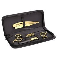 Ciseaux de coiffure professionnels en acier inoxydable pour droitiers, série Gold, 6,5 pouces, pour salon de coiffure