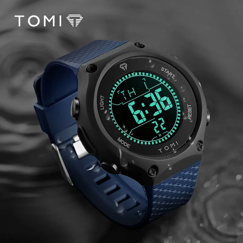 TOMI Luminous Men Sport uhr High-End Silikon armband Sport Armbanduhr Led Kalender Wasserdichte Digitaluhr reloj de hombre