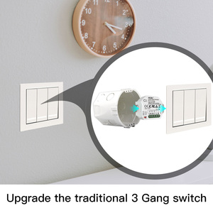 Interruptor de Luz Inteligente WiFi de 3 Canales, Módulo de 1/2 Vía, Control Remoto Inalámbrico por Aplicación Smart Life/Tuya, Compatible con Alexa y Google Home - Product Image 3