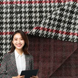 New Fashion Pattern High Quality Spring And Autumn Dog Tooth Curtain Jacquard Curtain Fabric Business Casual For Coats And Pants