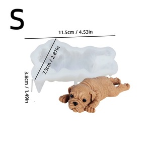 Shar Pei Mousse <b>Silicone</b> Mold 3D Dog Shape For Jelly Pudding Dessert <b>Baking</b> Home Use Transparent White - Product Image 4