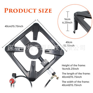 Réchaud à gaz portable en fonte avec régulateur pour le camping - Product Image 5