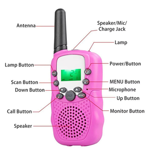 Portable Handheld Two Way Radio Walkie Talkie FM Long Range Waterproof Emergency Receiver Cartoon Style Striped Pattern Toy - Product Image 3
