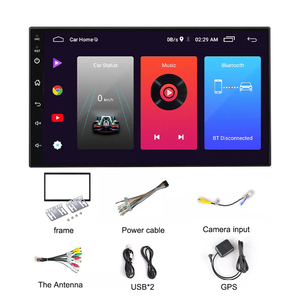 Chất Lượng Cao Đôi Din 7 Inch 1 + 16 Gam Màn Hình Cảm Ứng Xe Navigator Hệ Thống Đa Phương Tiện Best Music Player Android Car Video MTK8227 - Product Image 6
