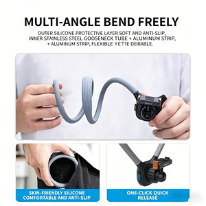 Support de cou en silicone à dégagement rapide avec fixation magnétique pour GoPro Hero Insta360 Ace <span class=keywords><strong>Pro</strong></span> 2 <span class=keywords><strong>X5</strong></span>, support de cou pour DJI Nano/Action 6/5Pro/4/3 - Product Image 5