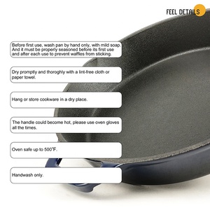 Sartén antiadherente <span class=keywords><strong>para</strong></span> <span class=keywords><strong>la</strong></span> cocina, sartén redonda de hierro fundido de 10 pulgadas con mango, 24cm - Product Image 4