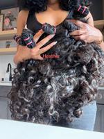 Prix Abordable 100% Cheveux Humains Bruts Ondulés Effet Mouillé Bouclés Volumineux Cheveux Bruts Ondulés Cambodgiens Cheveux Indiens Bouclés à Cuticules Alignées