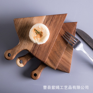 Ensemble de plateaux de service en bois, couleur unie, pour petit-déjeuner, pâtes, gâteaux, usage hôtelier - Product Image 2