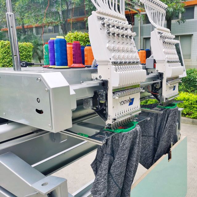 Yonthin Brother 2 Heads Embroidery Monogramming Machine Automatic Computerized in Embroidery Machines for Clothes Hat logo 3D