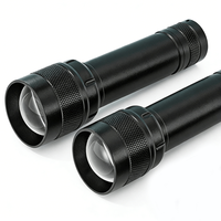 Mini lampe torche LED avec zoom, rotation à 360 degrés, portée du faisceau de 50 à 100 m, charge USB, en alliage d'aluminium, utilisation d'urgence