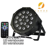 Projecteur LED Full Color 18 pièces DMX RGB pour mariage, club, DJ, discothèque, scène, avec télécommande