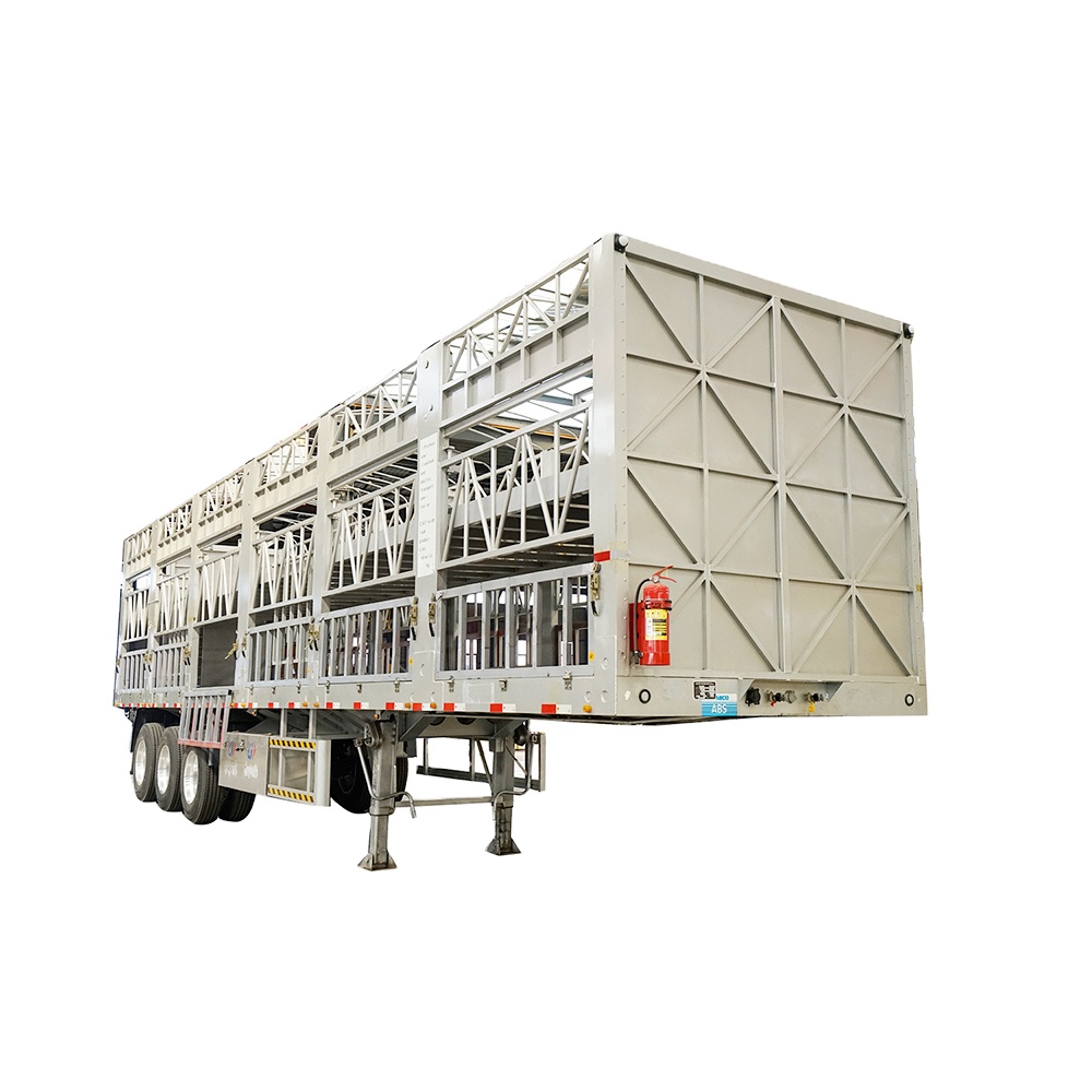 Двухэтажный полуприцеп для транспортировки свиней/овец/крупного рогатого скота AOTONG на продажу