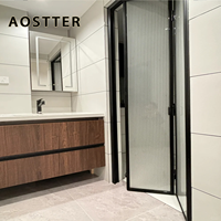 Puerta Plegable de Aluminio Extruido AOSTTER en Blanco Limpio con Doble Acristalamiento Low-E IGU y Diseño Anti-Pinch para Apartamentos de Lujo