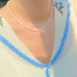 Collier en perles d'eau douce de style rétro français, élégant, décontracté, pour les vacances, luxueux, léger, collier clavicule - Product Image 5