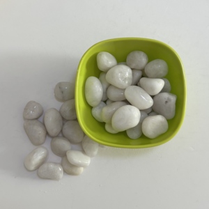 Ciottoli Bianchi Lucidi Premium per Giardino, <span class=keywords><strong>Pietre</strong></span> di Marmo Bianco Neve per Paesaggistica <span class=keywords><strong>e</strong></span> Pavimentazione Decorativa Esterna - Product Image 1