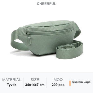 Tyvek Belt Bag Waist Pack Waterproof Tear Resistant Paper Fabric Adjustable Webbing Custom Logo Event Giveaway - Product Image 1