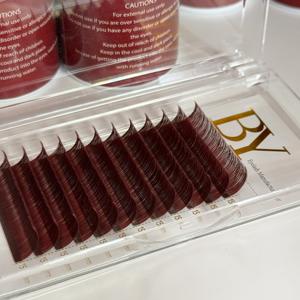 Extensions de <span class=keywords><strong>cils</strong></span> colorées <span class=keywords><strong>bordeaux</strong></span>-brun BY Lashes en gros 0.03 0.05 – Fournitures pour <span class=keywords><strong>cils</strong></span>, plateaux de <span class=keywords><strong>cils</strong></span> volume Megan, effet volumineux - Product Image 3