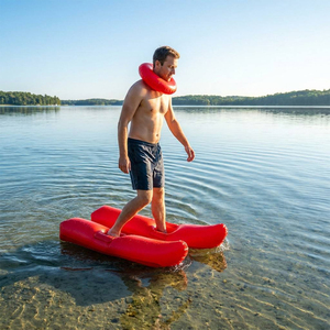 Durable outdoor party pvc floating boots <b>inflatable</b> PVC water shoes for walking on water - Product Image 4