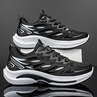 Nouvelles chaussures de course respirantes en mesh pour hommes, légères, à lacets, baskets de sport décontractées pour jeunes