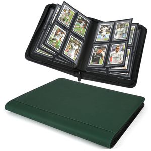 Porte-cartes en PU de qualité supérieure, 4 poches, fermeture éclair, étui de rangement pour cartes à collectionner - Product Image 1