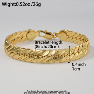 Zeadear flat interwoven textured <b>copper</b> polished personnalisé men women fashion party wholesale 18k gold plated chain <b>bracelet</b> - Product Image 6
