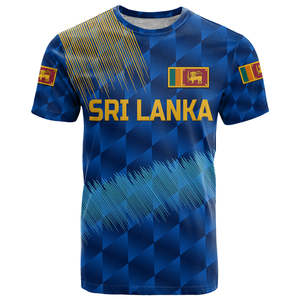 Camiseta del Día de la Independencia de Sri Lanka, León de Sri Lanka, Diseño Mixto Sinhalese, Patrón Personalizable, Camiseta Informal para Hombre - Product Image 4