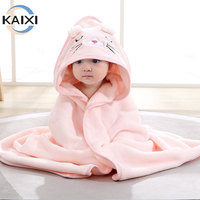Kids Hooded Bath Towel, Cute Animal Poncho Towel Absorbent Wrap for Toddler Shower
