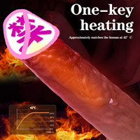 Realistischer Silikon 9,8 Zoll Heiz- und Stoßdildo mit Saugnapf, APP-Fernbedienung, Wasserdicht, Umweltfreundlich, G-Punkt-Vibrator für