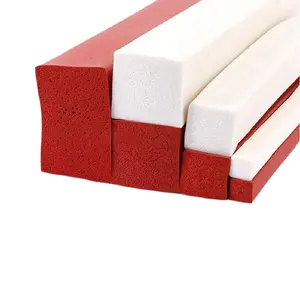 Open Mold Custom Silicone Sponge High Temperature Resistance Fire Retardant Color Silicone Foam Adhesive Strip