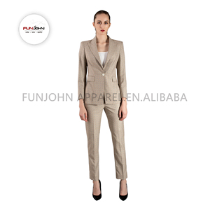 Fashion High Quality Customized Women's Pant Suits Set Double-breasted Suit Jacket Worsted Wool <strong>Blazer</strong> <strong>Button</strong> 3D Embroidery - Product Image 5