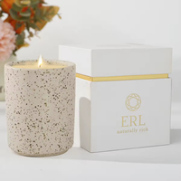 Boîte à bougies biodégradable avec revêtement UV gaufrage de stratification mate brillante boîte d'emballage d'échantillon gratuit avec couvercle et base