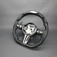 Volant de voiture en fibre de carbone avec LED, vibrations et chauffage pour BMW F10 F11 F30 F31 F34 F33 F36 F20 F21 F22 F23 M3 M6