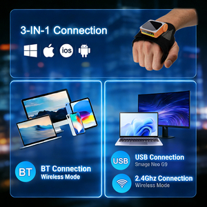 EDOO Scanner de codes-barres portable 2D 1D Bluetooth, bague de doigt, <span class=keywords><strong>code</strong></span> <span class=keywords><strong>QR</strong></span> sans fil, mini scanner portable pour entrepôt - Product Image 4