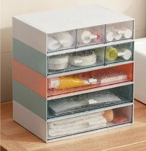 Plastic table Expend drawer makeup storage desk organizer for home desk