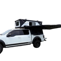 Tente de toit de voiture imperméable en aluminium pliable avec auvent rigide pour camionnette personnalisée