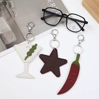 Étui à lunettes créatif en cuir PU en forme d'étoile pour verres à cocktail Martini, étui de protection pour lunettes, idéal pour les cadeaux