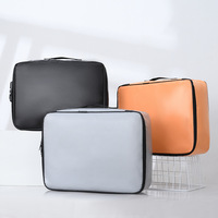 DS2437 Boîte de rangement ignifuge à 3 couches pour dossiers, organiseur de documents importants, sacs de rangement ignifuges pour documents avec serrure