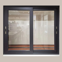 Maßgefertigtes Aluminium-Schlagfenster Schalldichtes Doppelglas Aluminium-Schiebefenster