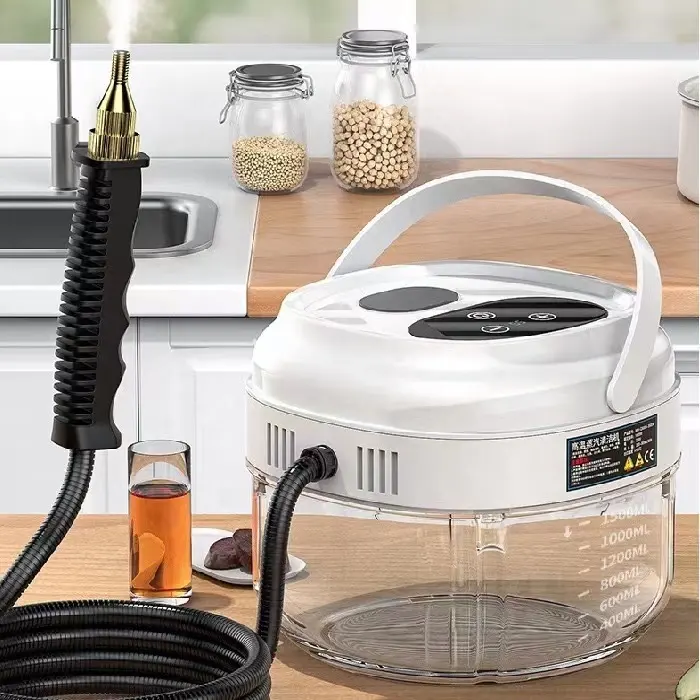 Limpiador de vapor de 2500W y 1500ml, lavadora a presión de alta temperatura, máquina de limpieza a vapor para el hogar, aire acondicionado, campana de cocina, Coche