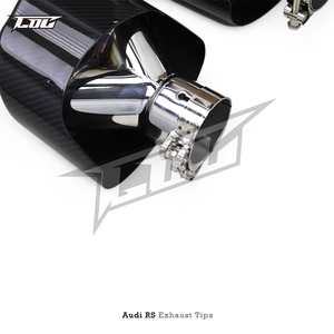 Puntas de Fibra de Carbono Negra BSK para <span class=keywords><strong>Audi</strong></span> <span class=keywords><strong>RS3</strong></span>/RS4 2016-2024, Tubo de <span class=keywords><strong>Escape</strong></span> de Acero Inoxidable, Silenciador, Sistema de <span class=keywords><strong>Escape</strong></span> - Product Image 3