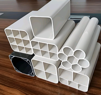 Fabrication directe en usine de tubes transparents en ABS, PE, PP, PVC, extrusion plastique, tubes de qualité pour meubles, tubes carrés en PVC colorés