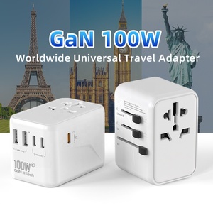 Worldplug Siêu Nhanh Phí 100W Gan Phổ <span class=keywords><strong>Adapter</strong></span> Sạc Du Lịch Cắm <span class=keywords><strong>Adapter</strong></span> Với Loại C - Product Image 6