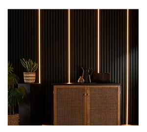 Bande lumineuse LED moderne, écologique, ignifuge, panneau acoustique décoratif mural intérieur <span class=keywords><strong>en</strong></span> <span class=keywords><strong>bois</strong></span> pour une insonorisation élégante - Product Image 1
