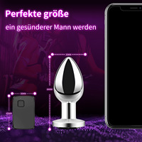 Plug anal en métal chaud avec télécommande sans fil, 10 fréquences de vibration, sensation de toucher réel, jouet pour adultes unisexe, recharge USB 100%