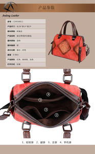 Sac à main Andong pour femmes et filles, en cuir de vache véritable, sacs à bandoulière rétro, sacs à main décontractés de grande capacité, sacs à main élégants pour femmes, sac féminin - Product Image 4