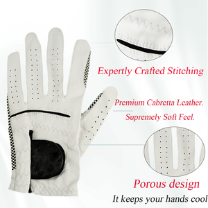 Gants de <span class=keywords><strong>golf</strong></span> respirants en peau de mouton Cabretta-Équipement de <span class=keywords><strong>golf</strong></span> ultime doux et confortable pour hommes avec logo personnalisé - Product Image 6