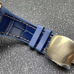 Reloj Mecánico Clásico de Lujo para Hombre con Forma de Barril, Reloj de Diseño para Negocios, Reloj de Moda en Oro Rosa y Azul - Product Image 3