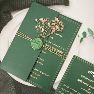 Sang trọng rõ ràng lời mời đám cưới Bộ quyến rũ đám cưới thẻ bán buôn tông thiệp chúc mừng đám cưới thẻ giấy - Product Image 4