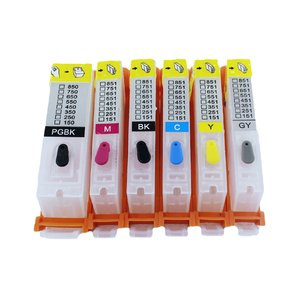 ตลับหมึกเติมได้ CLI-451 PGI-450 <span class=keywords><strong>6</strong></span>ชิ้นพร้อมชิปโค้งใช้ได้กับเครื่องพิมพ์ IP8740 MG7540 MG6340 <span class=keywords><strong>Canon</strong></span> - Product Image 1